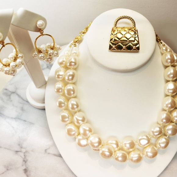 Vintage Baroque Massive Pearl Carolee Necklace - Picture 8 of 11